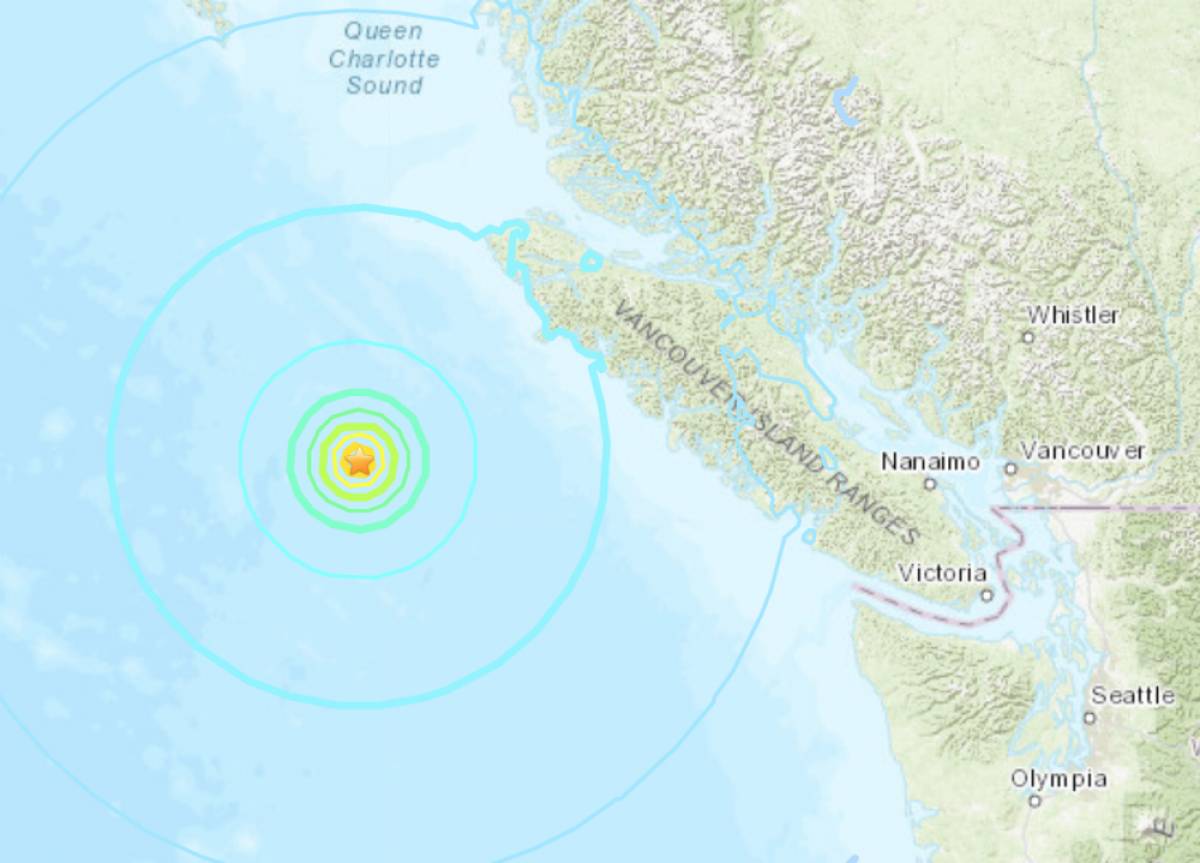 Three earthquakes reported off Vancouver Island