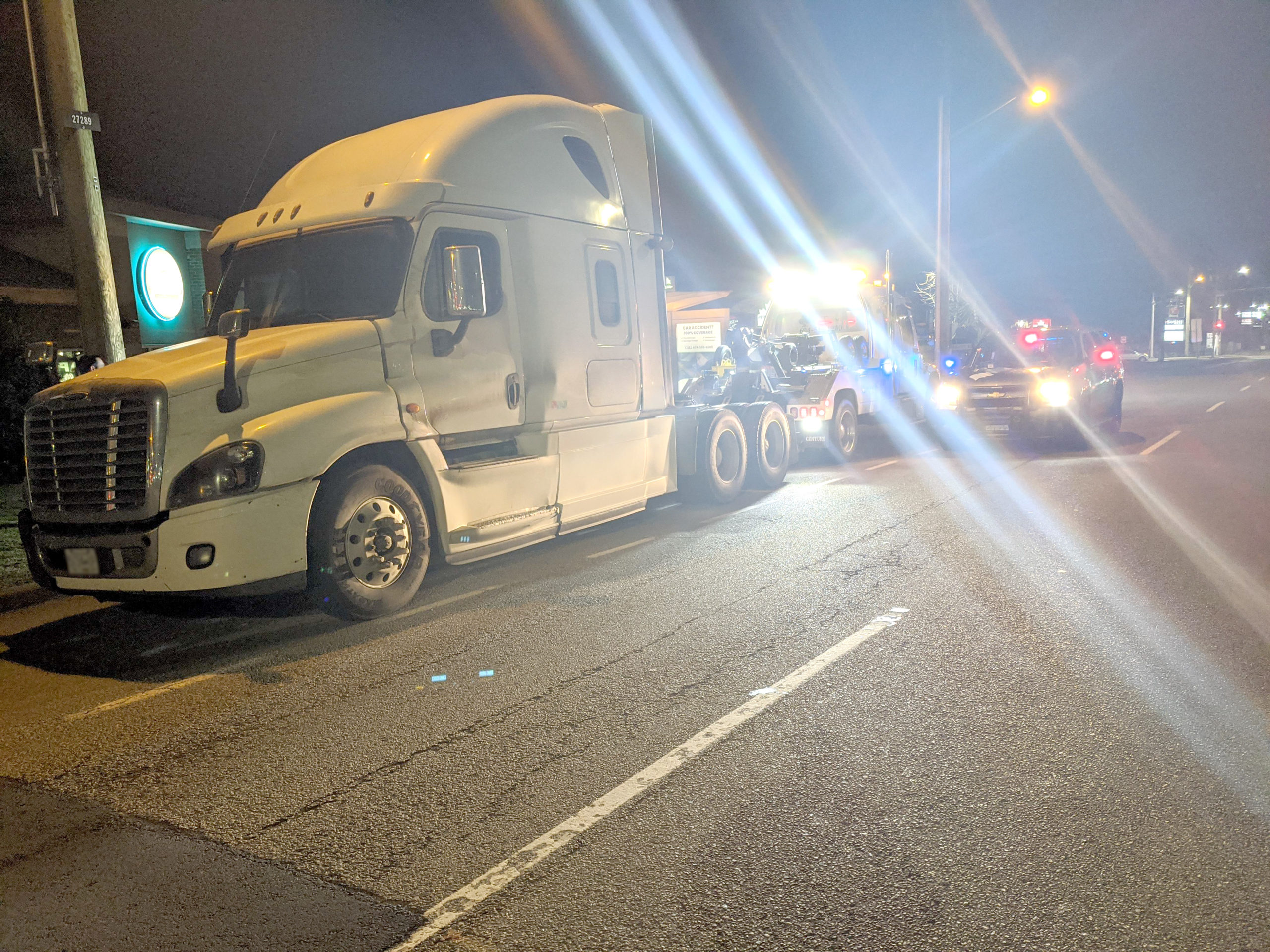 Impaired commercial vehicle driver off the road