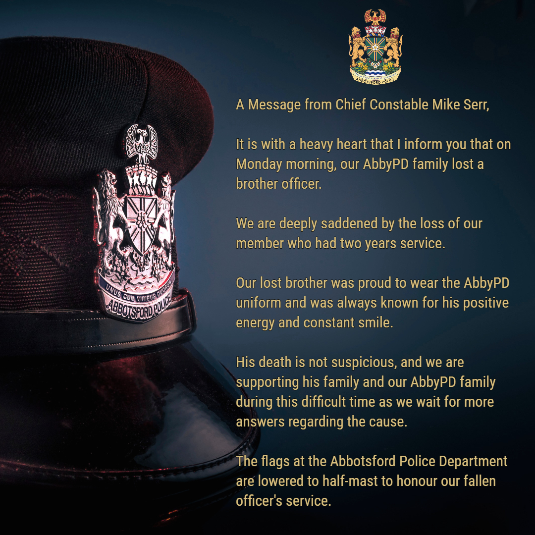 Abbotsford Police Department Loses Officer