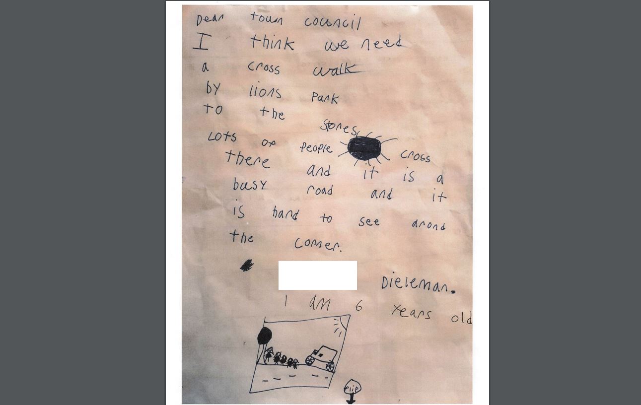 6-year-old Delta girl petitions for new crosswalk on dangerous road