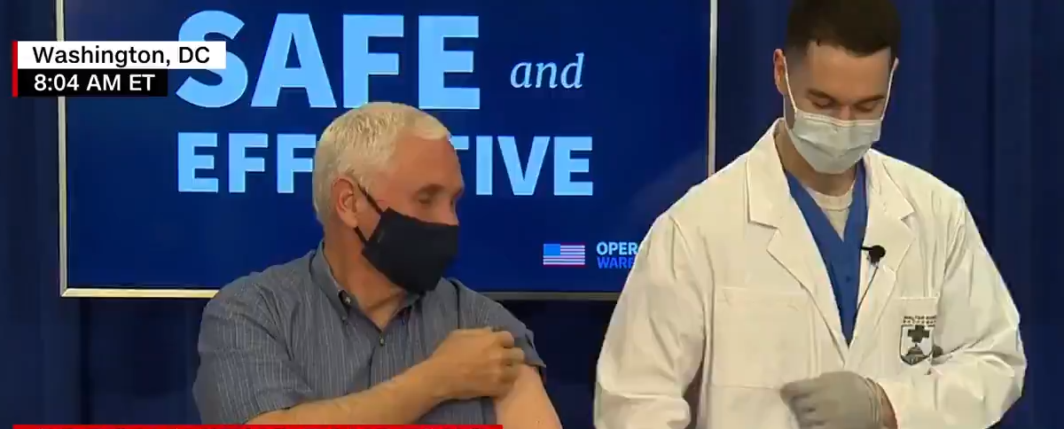 Vice President Mike Pence Gets COVID-19 Vaccine Live on TV!
