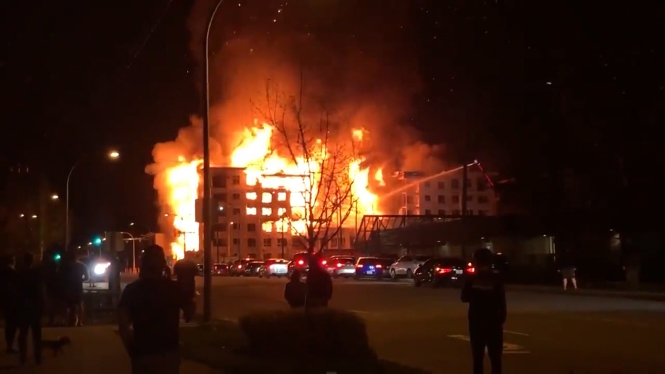HUGE FIRE IN LANGLEY