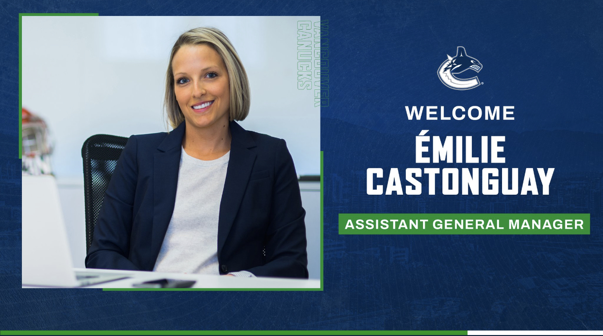 Émilie Castonguay Is Making Vancouver Canucks History As The First Ever Female Assistant General Manager!