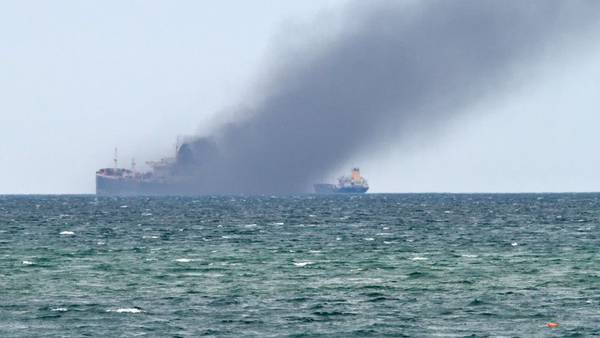A ship full of Porsches, VWs and Bentleys is currently on fire in Atlantic Ocean