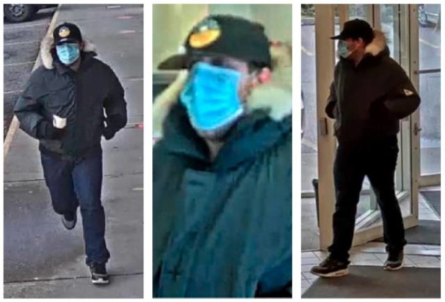 Surrey RCMP need your help in search for bank robbery suspect