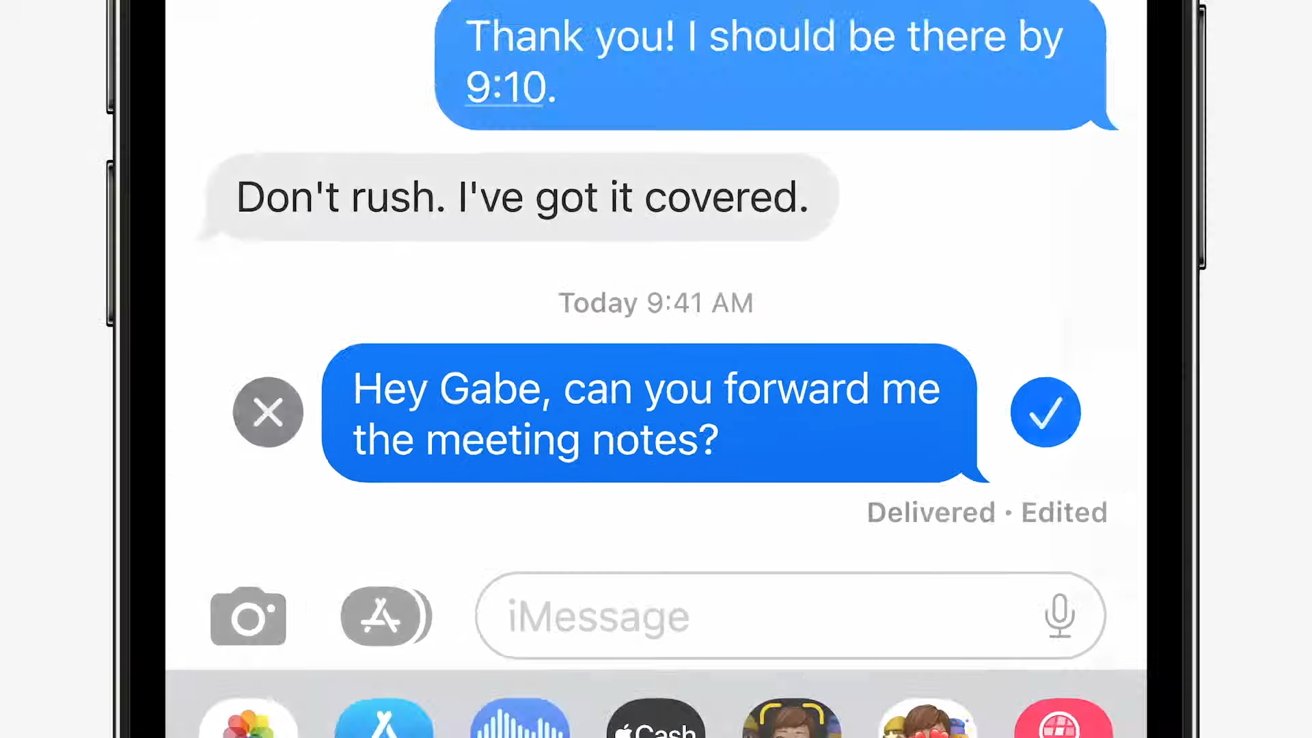 Apple is adding “edit” and “undo send” functions for messages sent through iMessage.